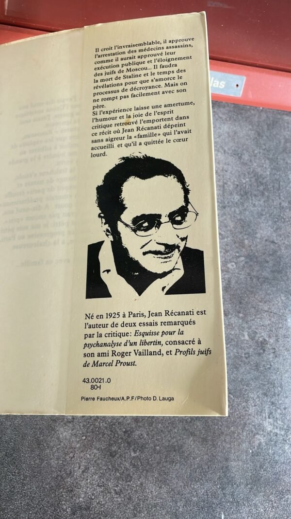 JEAN RECANATI : UN GENTIL STALINIEN - RECIT AUTOBIOGRAPHIQUE Editions Mazarine 1980 – Image 4