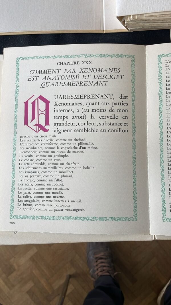 RABELAIS, François - Jehan de Génie (Pseudonyme de GRADASSI). ‎ ‎Oeuvres Complètes : Tome I. Gargantua - Tome II. Pantagruel - Tome III. Le Tiers Livre - Tome IV. Le Quart Livre - Tome V. Le Cinquiesme Livre (5 volumes).‎ – Image 5