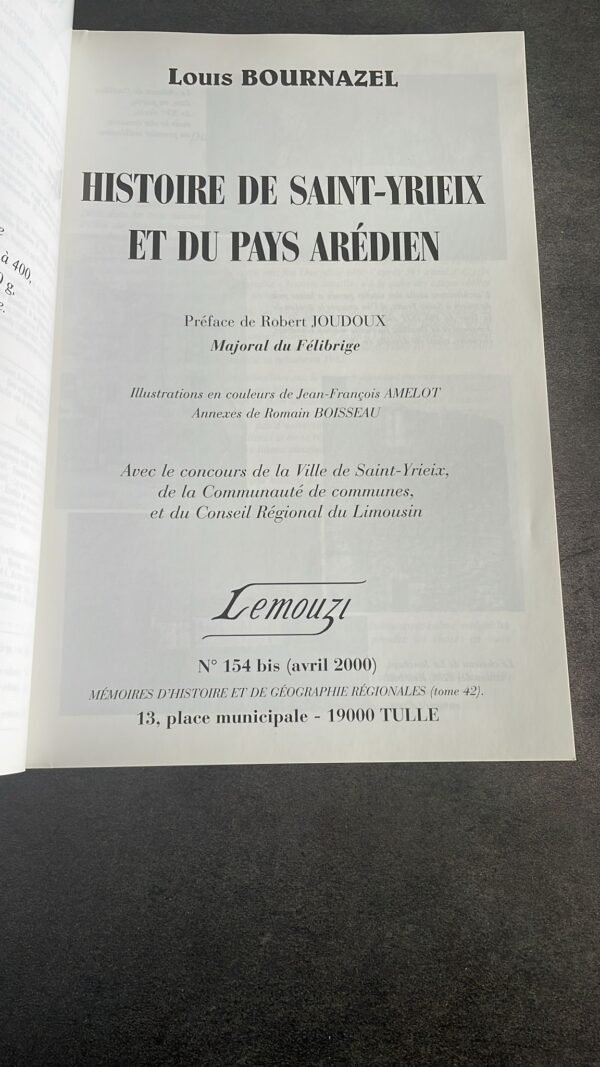 Saint-Yrieix et le pays arédien / Lemouzi N°154 bis Louis  Bournazel. – Image 4