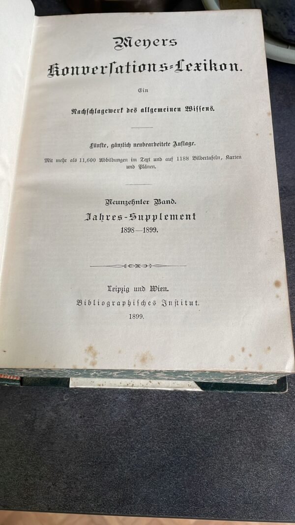 MEYERS KONVERSATIONS LEXIKON 19 Volumes écrit en Allemand. 1/19.Edité par Bibliographisches Institut. 1897 – Image 6