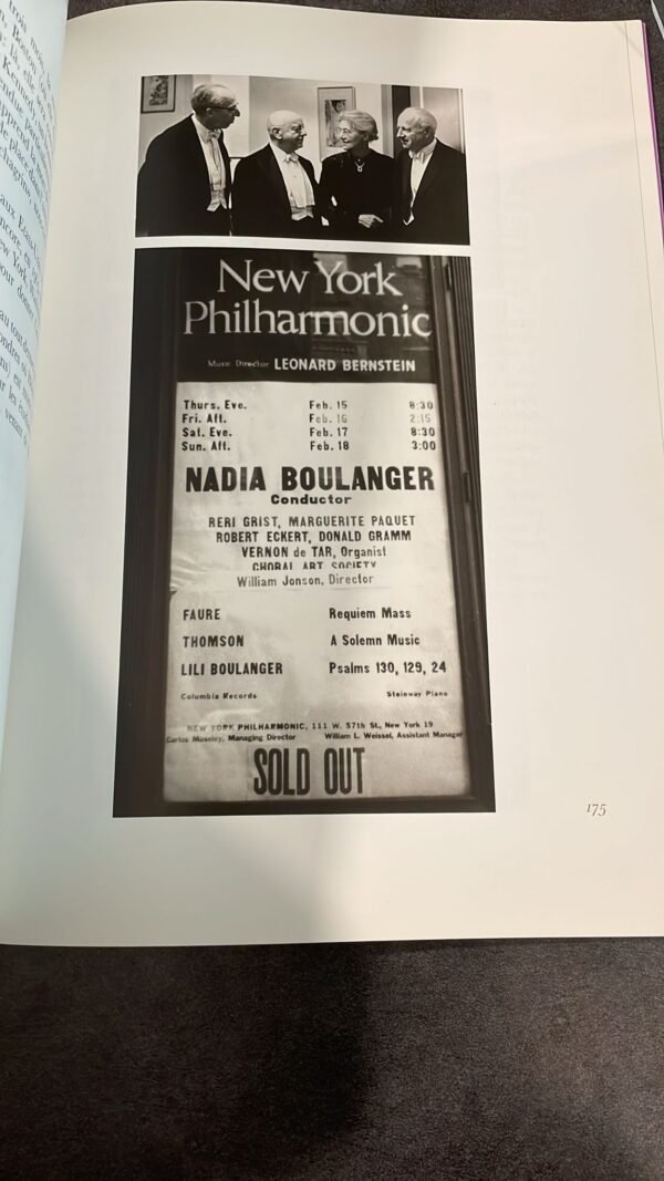 Nadia Boulanger. par Jérôme Spycket.  Edité par Payot Lausanne. 1987 – Image 4