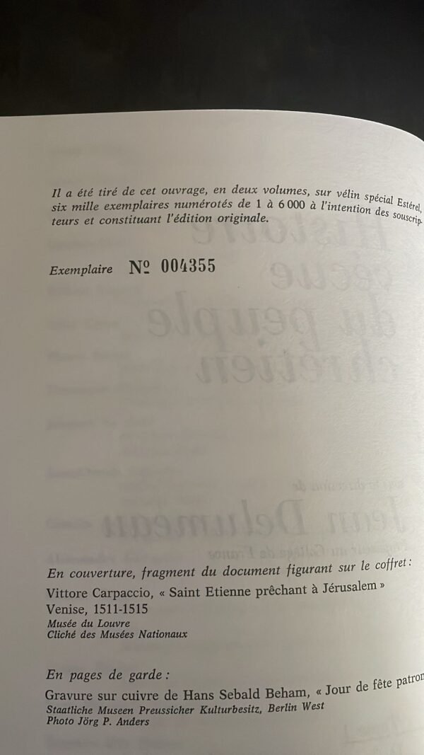 HISTOIRE VÉCUE du PEUPLE CHRÉTIEN sous la direction de Jean DELUMEAU Edité par Privat, Toulouse, 1979.Edition Originale N° 4355 Sur 6000  – Image 4