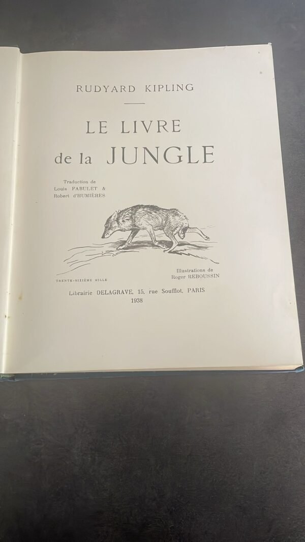 Le Livre De La Jungle. par  Rudyard Kipling. – Image 3