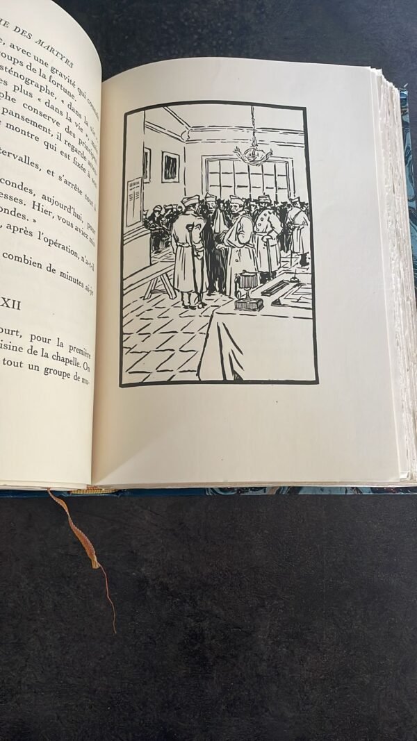 Reliure Vie des Martyrs 1914-1916 sur , Georges Duhamel, 19 illustrations de P.L. Guilbert gravées par Paul Baudier, Grands Ecrivains Hachette 1929 – Image 7