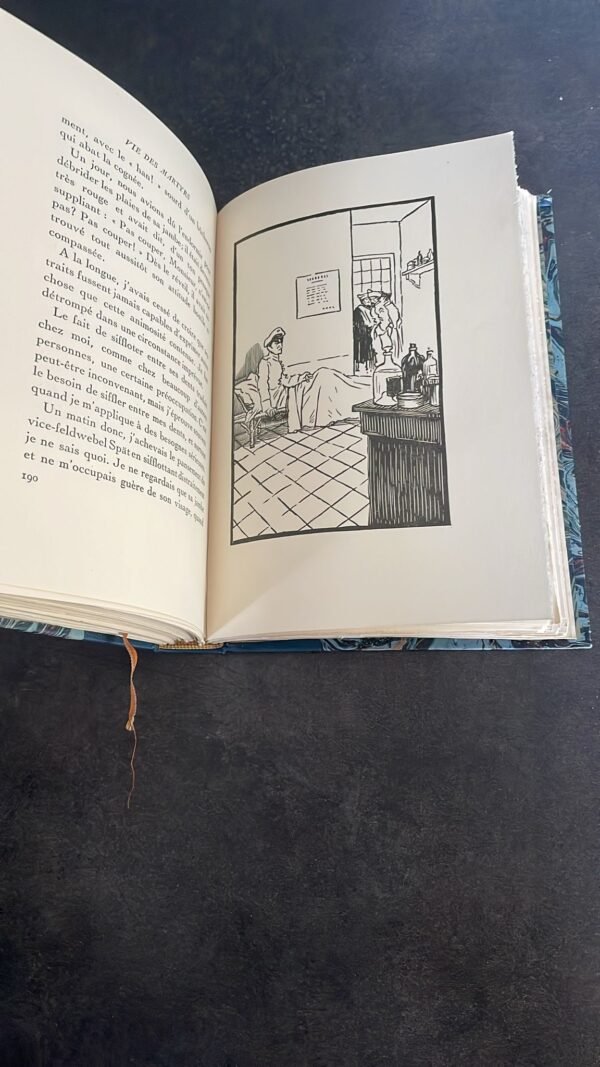 Reliure Vie des Martyrs 1914-1916 sur , Georges Duhamel, 19 illustrations de P.L. Guilbert gravées par Paul Baudier, Grands Ecrivains Hachette 1929 – Image 8
