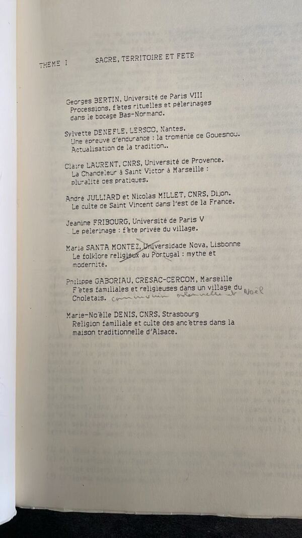 Colloque National de la Société d'Ethnologie Française ,Strasbourg, 24-25 et 26 novembre 1988. Ethnologie des faits religieux en Europe. – Image 7
