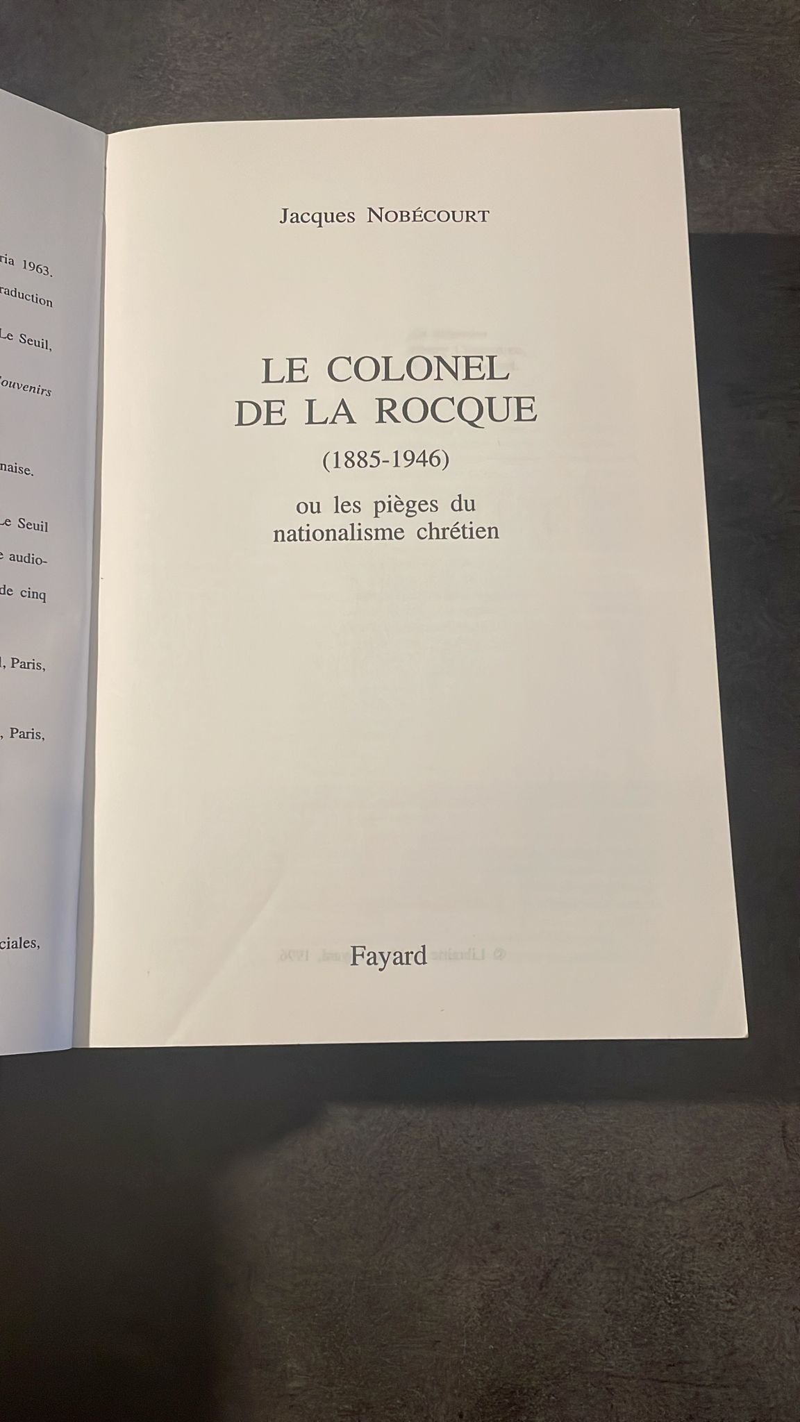Le Colonel de La Rocque (1885-1946): Ou les pièges du nationalisme chrétien. – Image 2