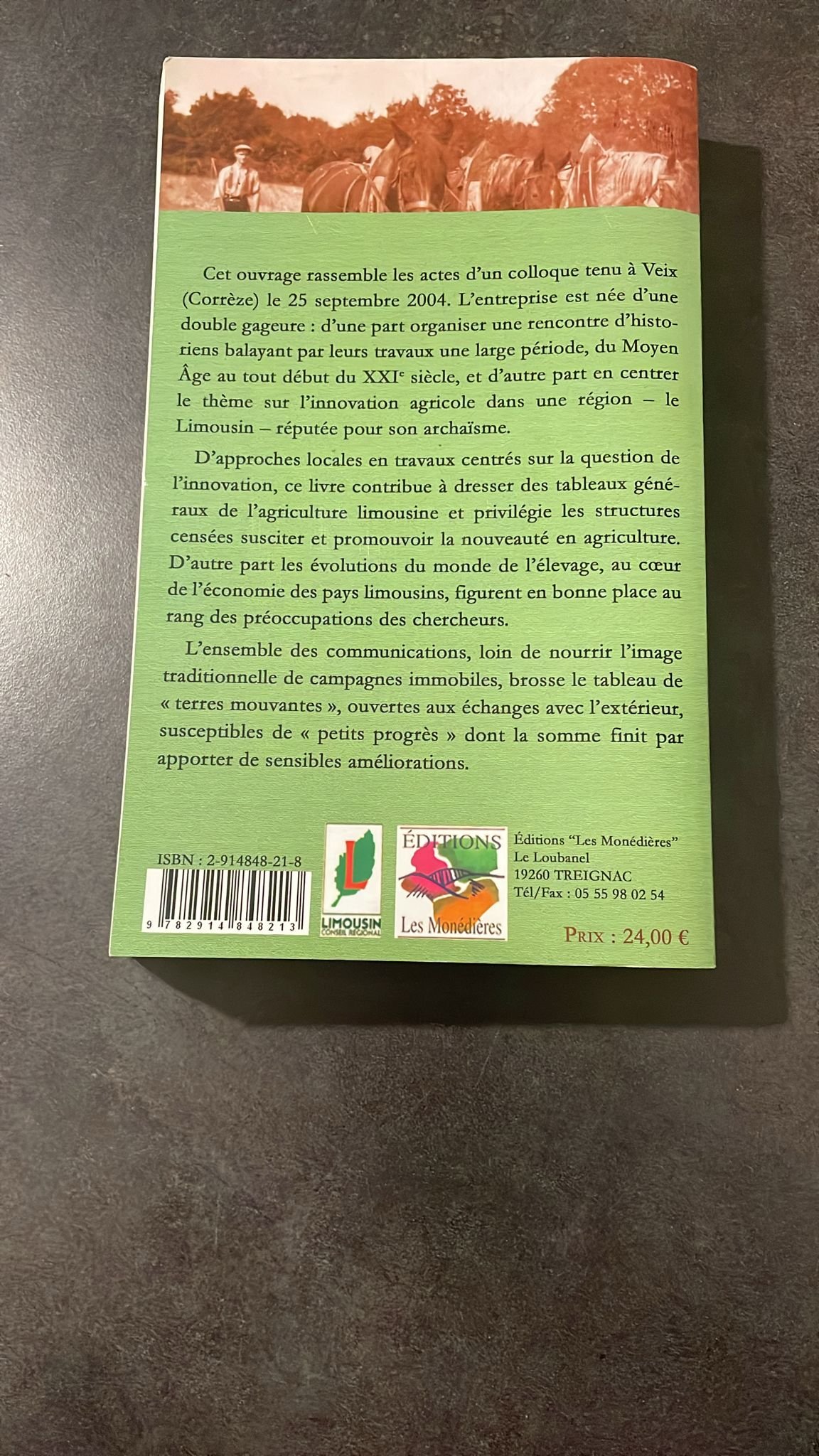 Innovation Agricole en Pays Limousin du Moyen Age à Nos Jours. .Agréable Exemplaire Fort Rare. – Image 3