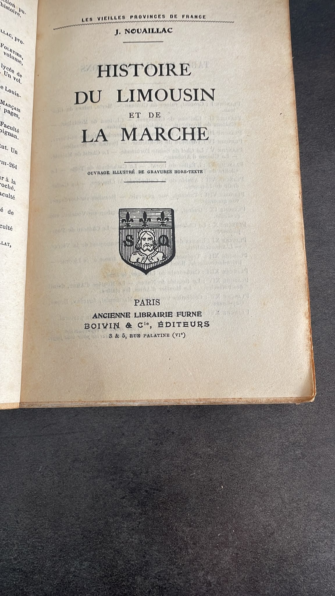 HISTOIRE DU LIMOUSIN ET DE LA MARCHE - COLLECTION LES VIEILLES PROVINCES DE FRANCE. – Image 3