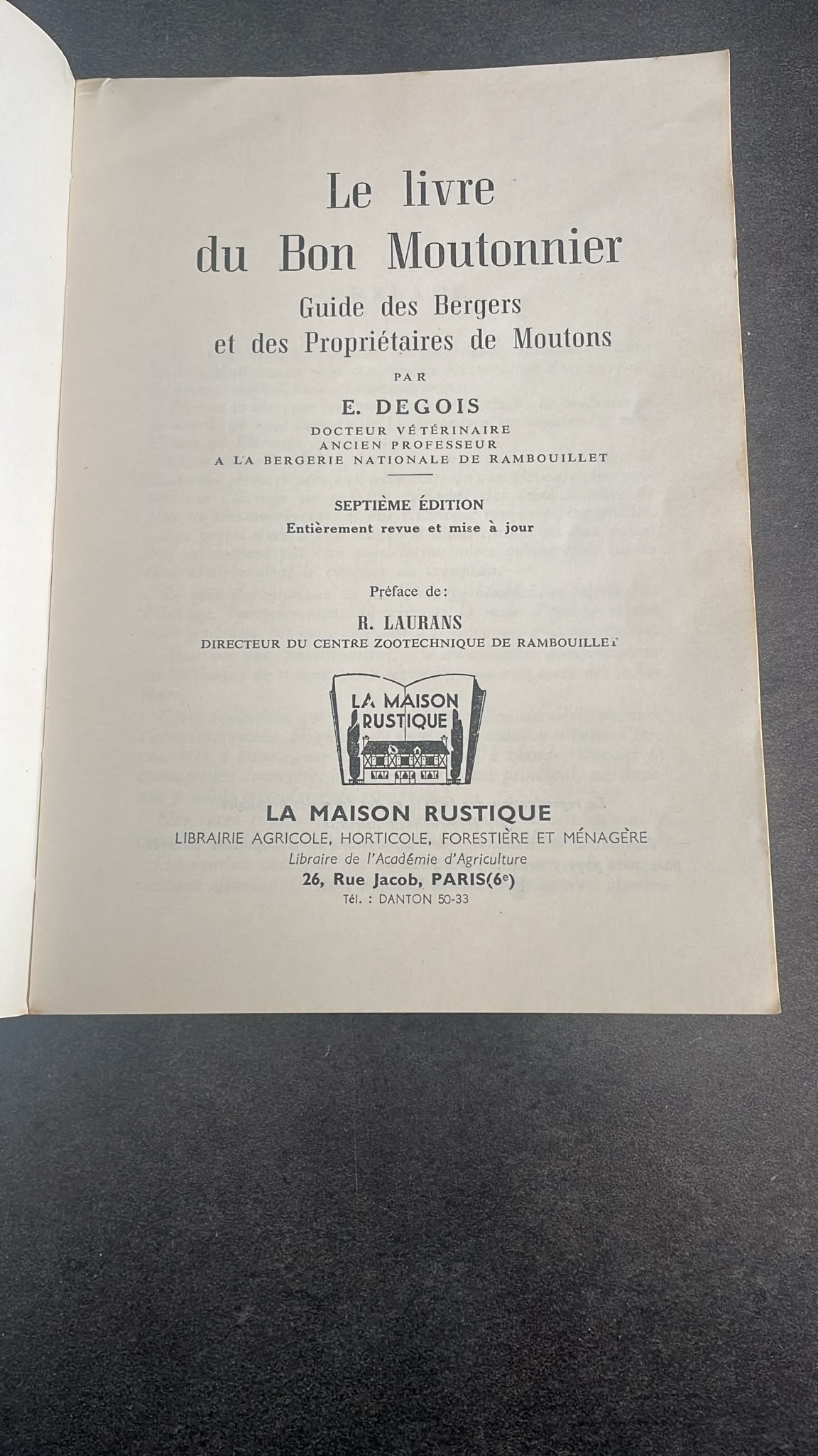 Le livre du bon moutonnier. ( Guide des bergers et des proprietaires de moutons. ) – Image 3